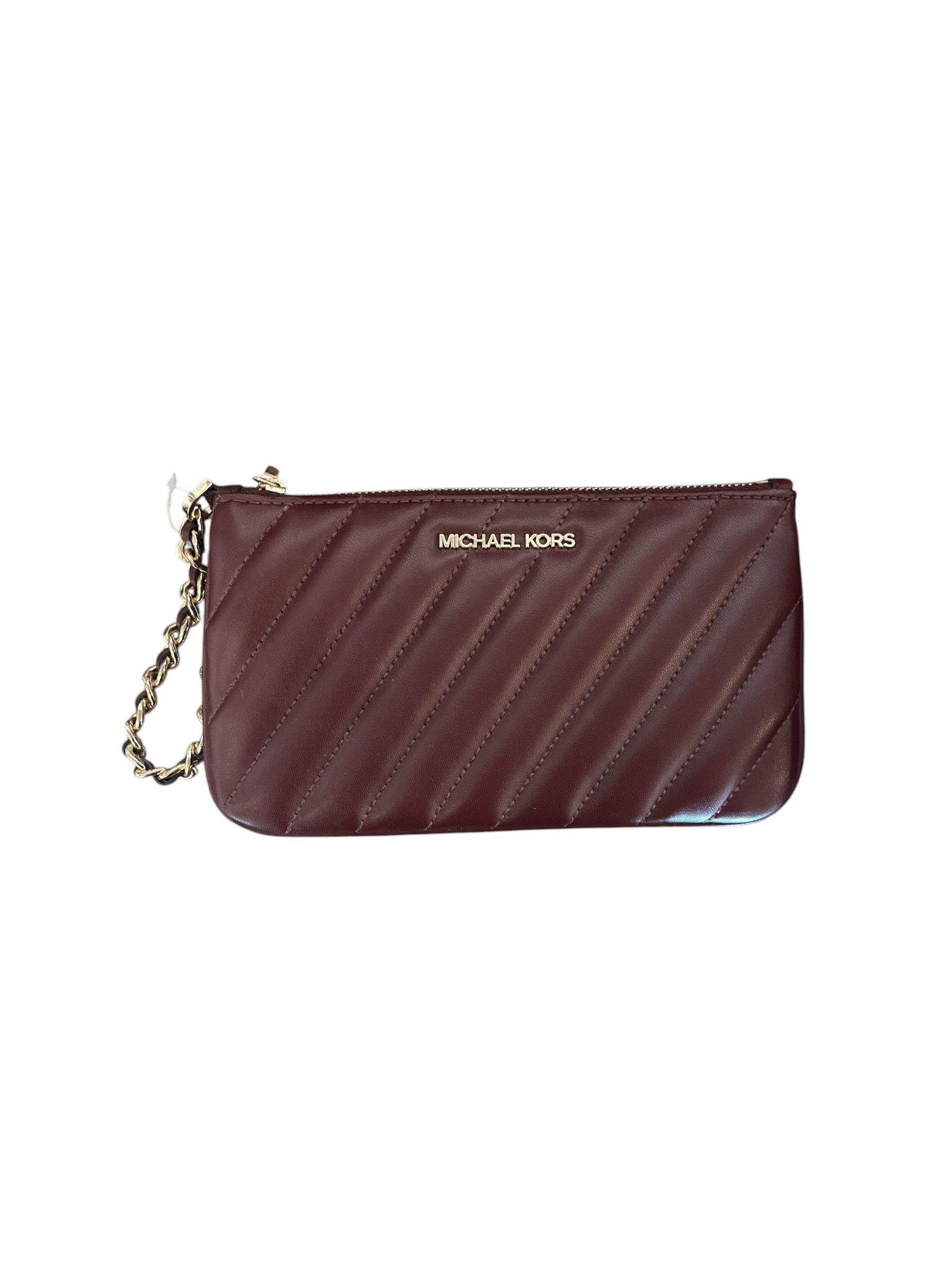Michael Kors Quilted Medium Top Zip Chain Wallet