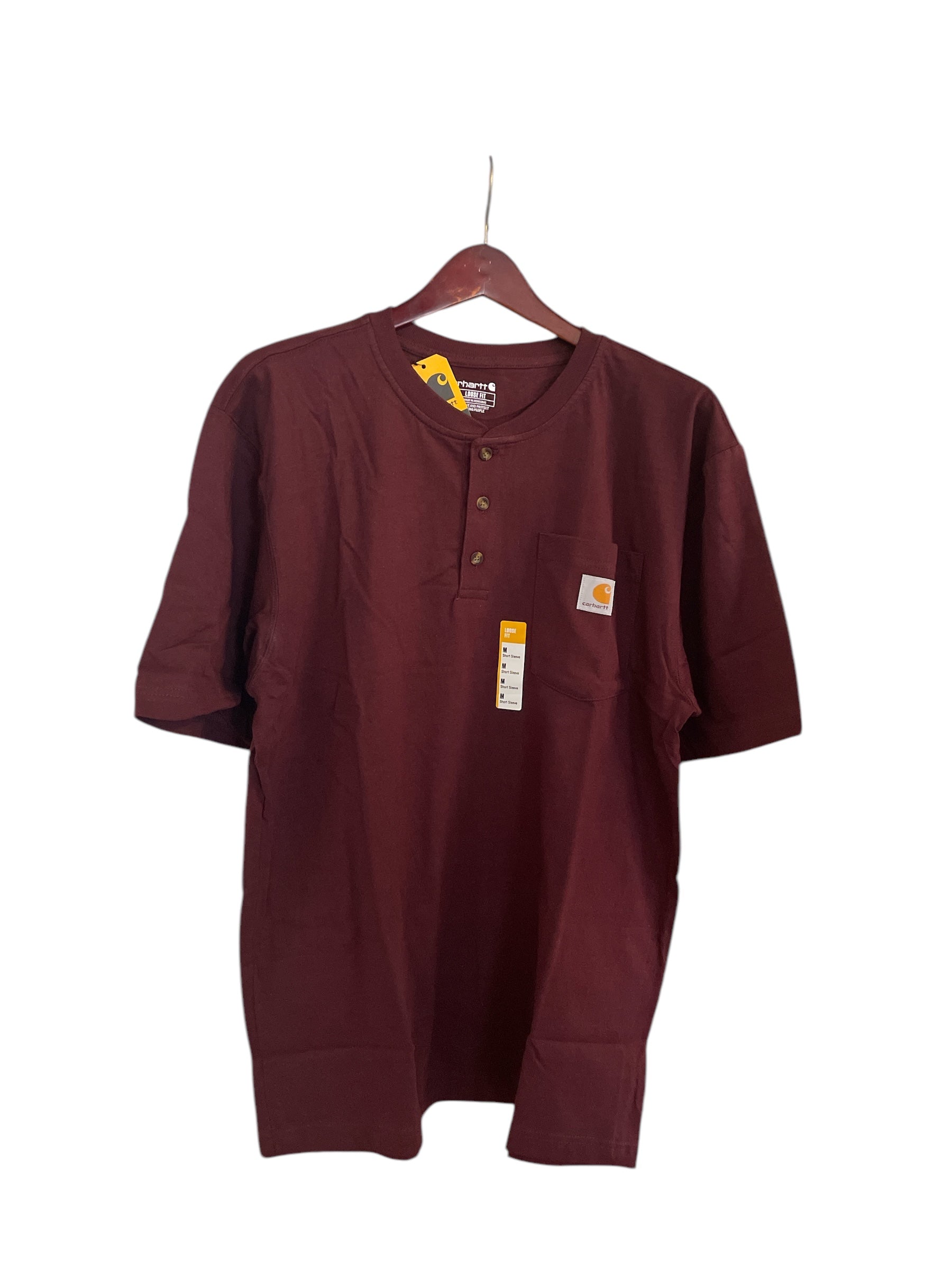 Carhartt-Loose Fit Heavyweight Short-Sleeve Pocket Henley T-Shirt