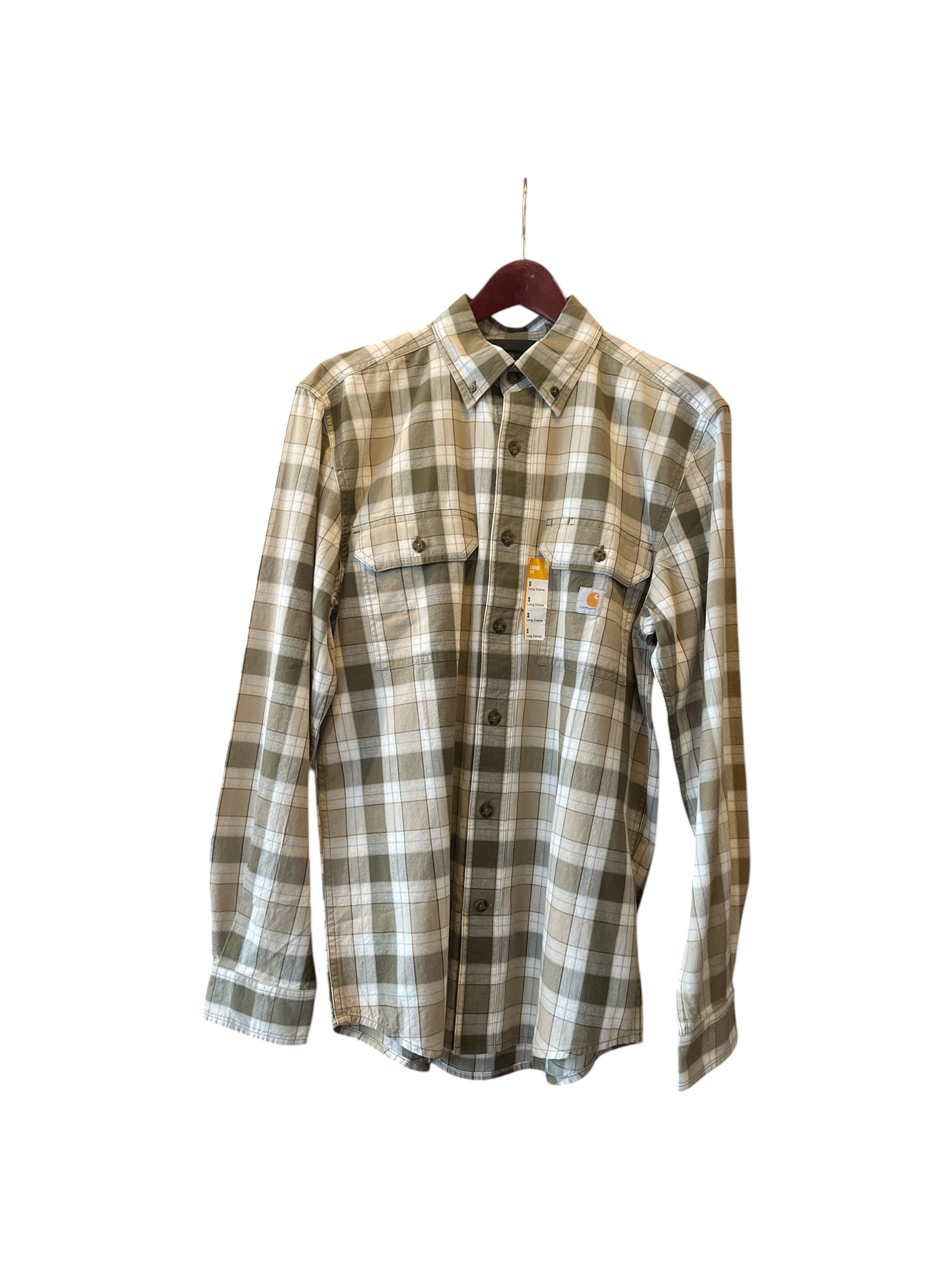 Carhartt Men's Loose Fit Long Sleeve Flannel Plaid Shirt