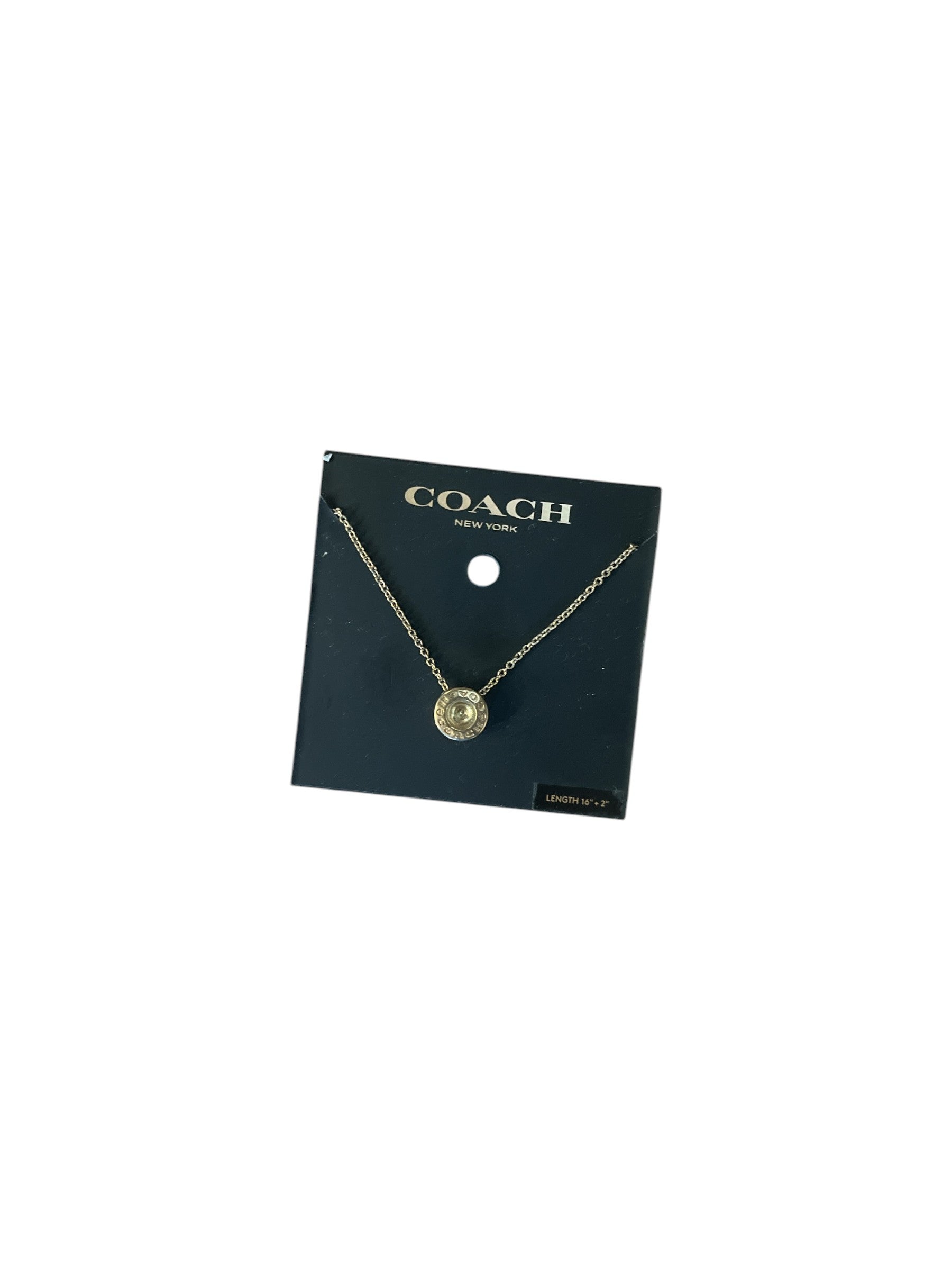 Coach Open Circle Stone Necklace