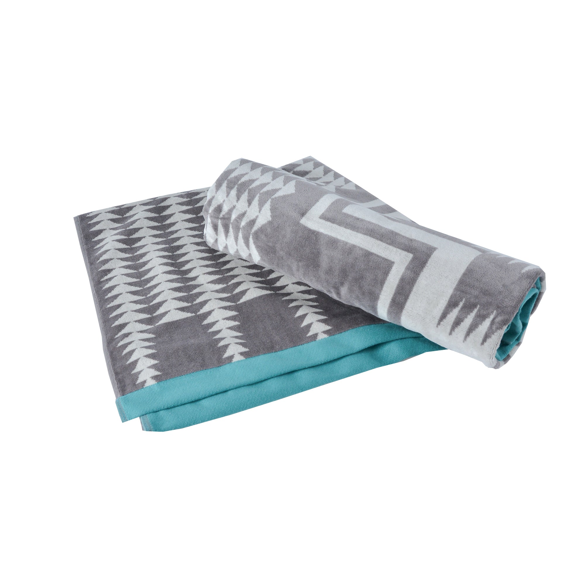 Oversized Jacquard Towel - Harding - Grey