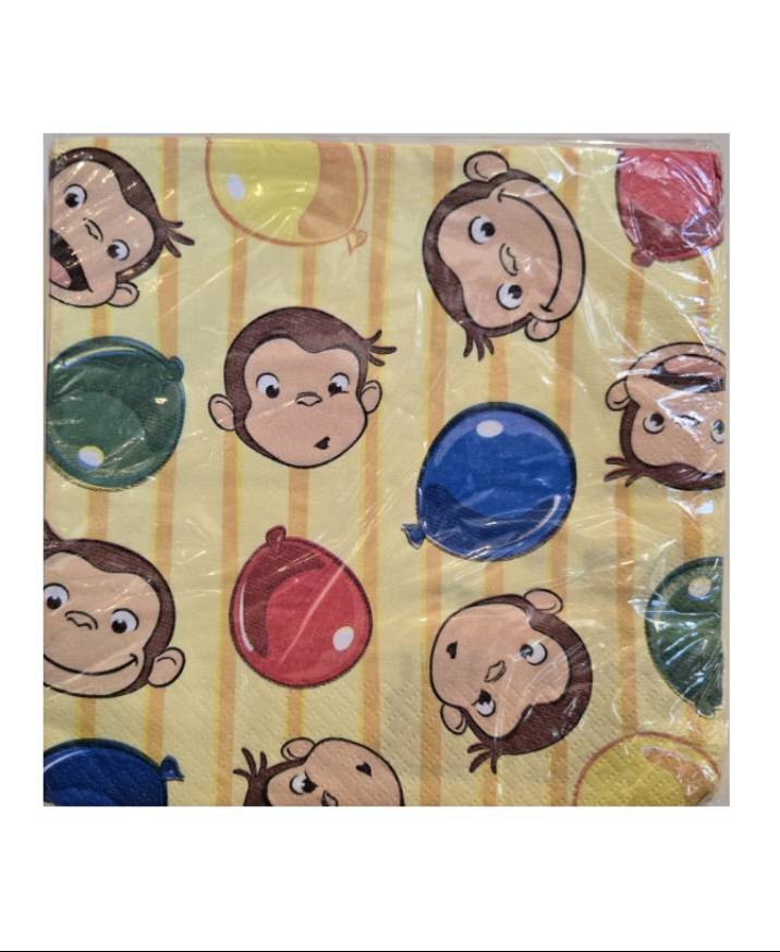 CURIOUS GEORGE NAPUKINS SERVIETTRS