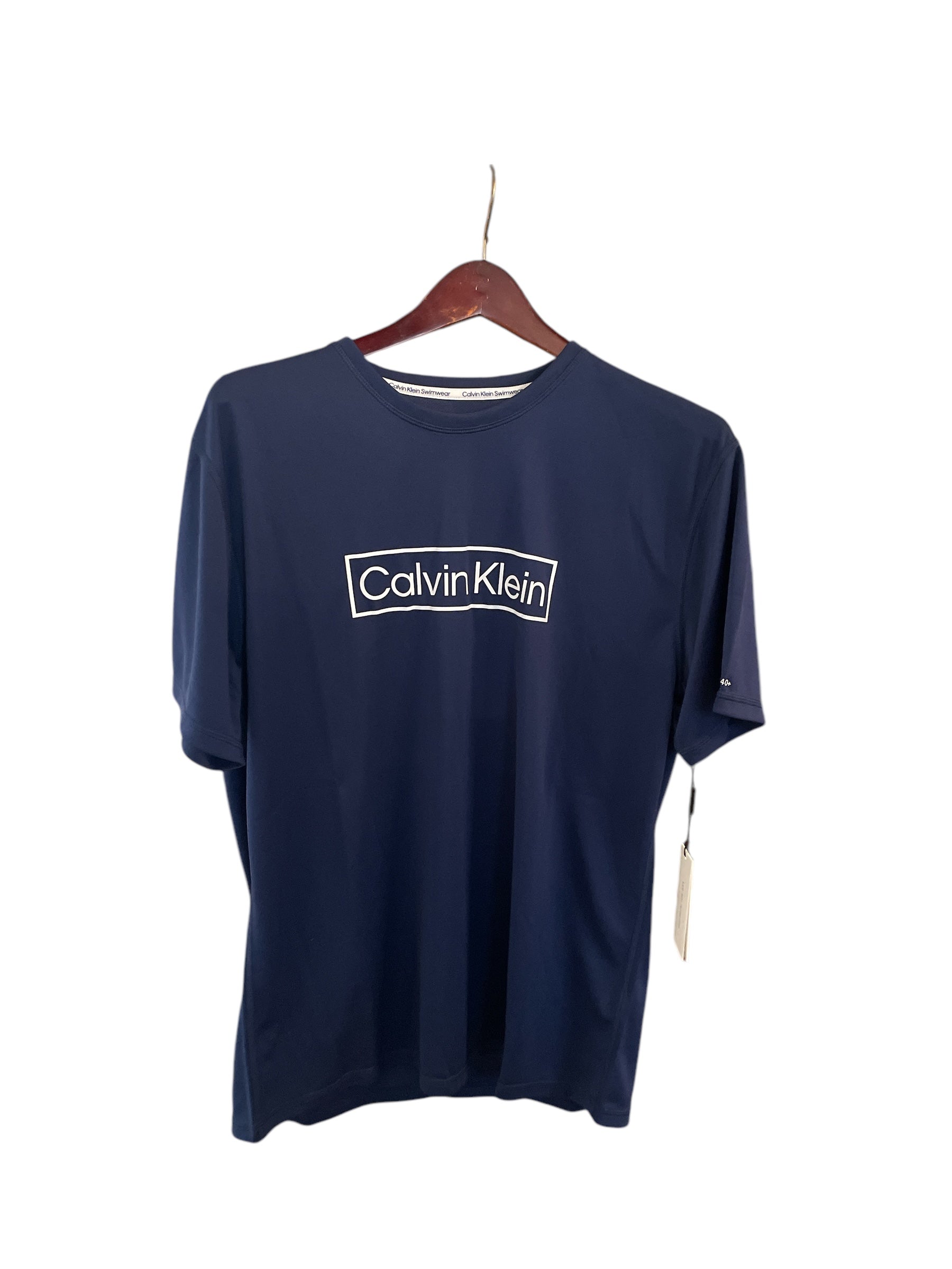 Calvin Klein-Men's Light Weight Quick Dry Short Sleeve 40+ UPF Protection