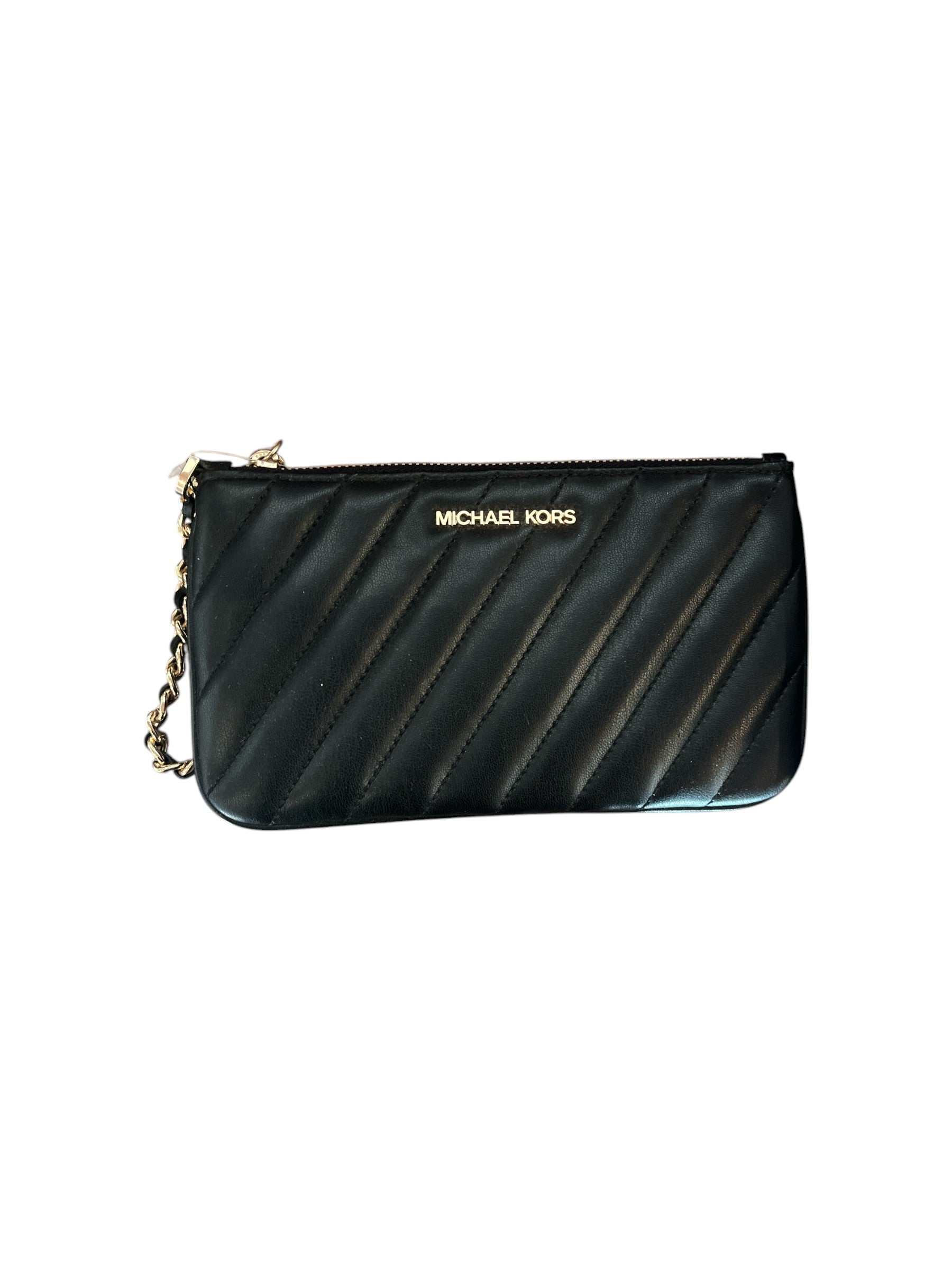 Michael Kors Quilted Medium Top Zip Chain Wallet
