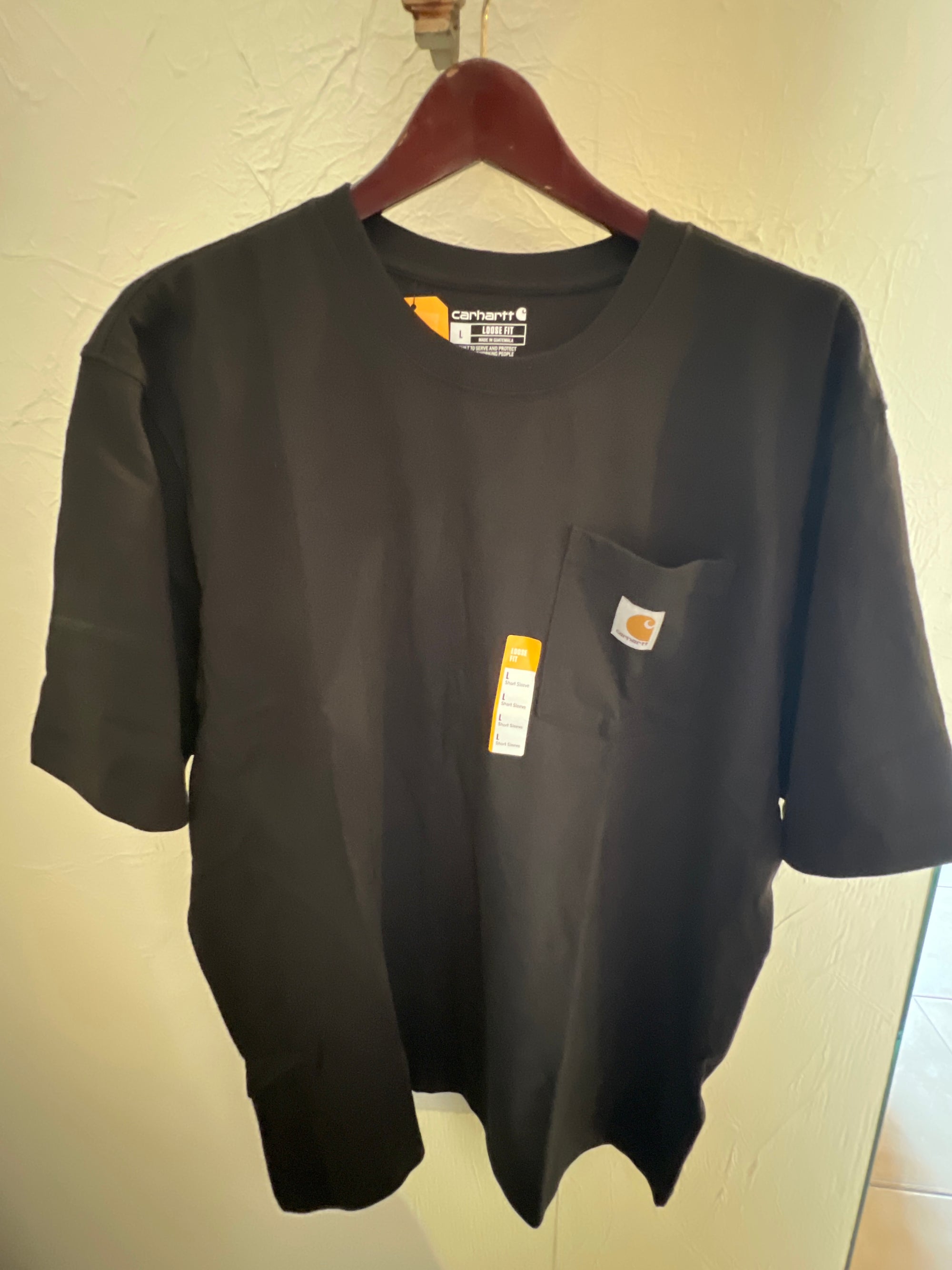 Loose Fit Heavyweight Short Sleeve Pocket T-shirt (L)