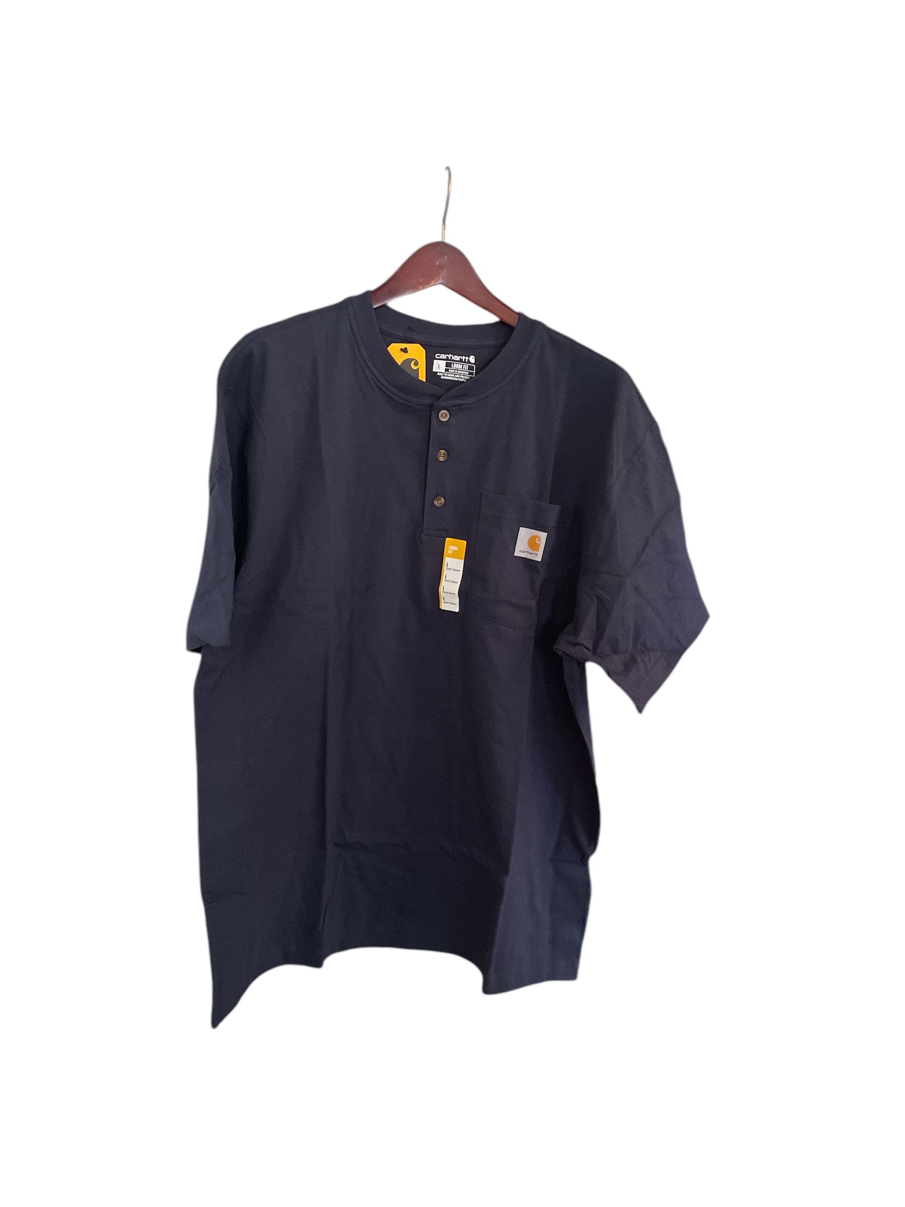 Carhartt-Loose Fit Heavyweight Short-Sleeve Pocket Henley T-Shirt