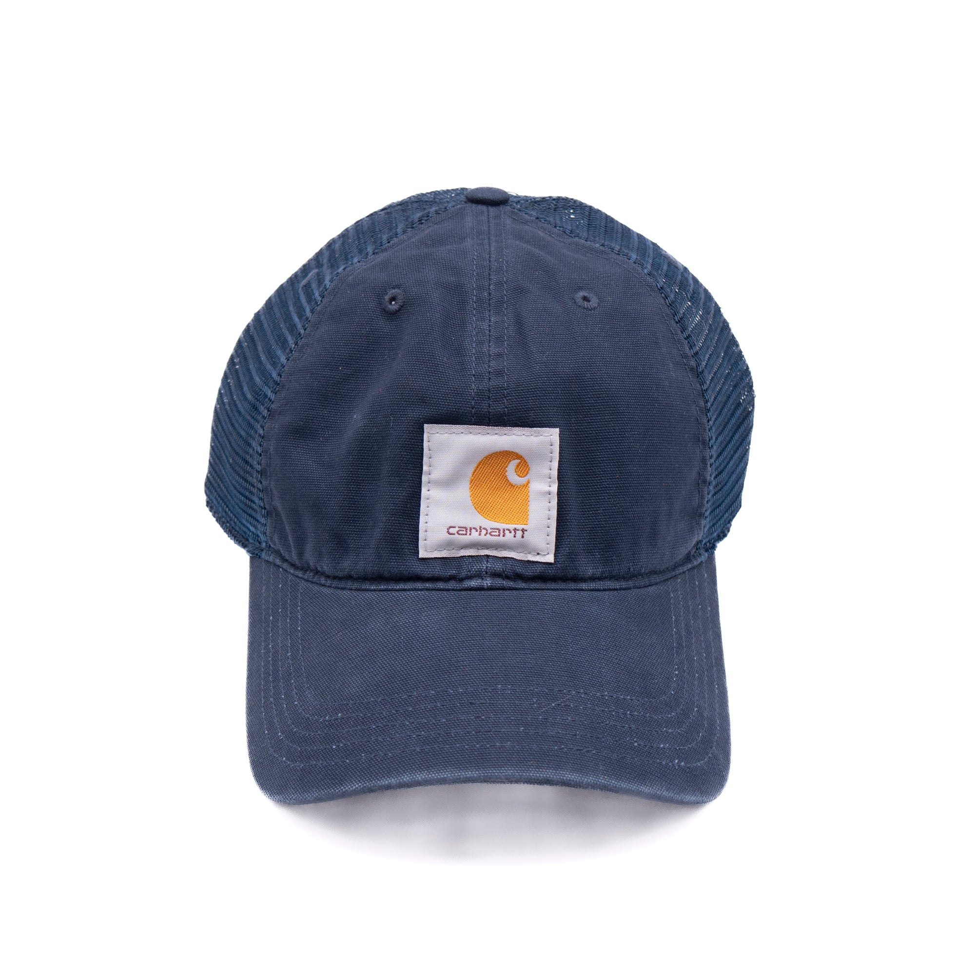 Canvas Mesh-Back Cap - Navy