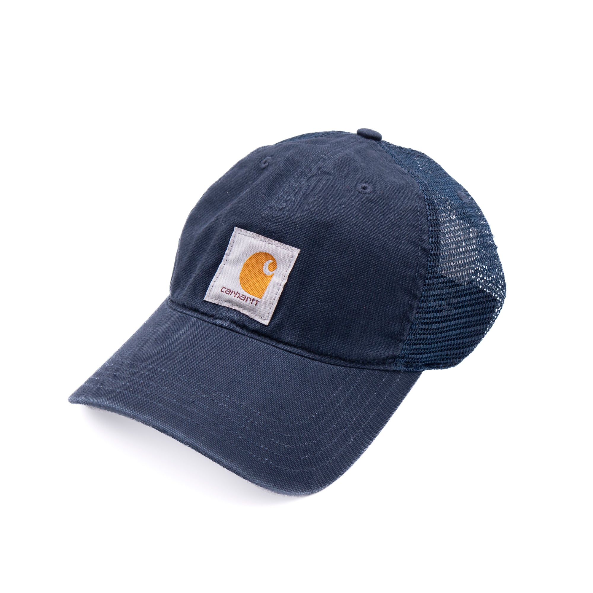 Canvas Mesh-Back Cap - Navy