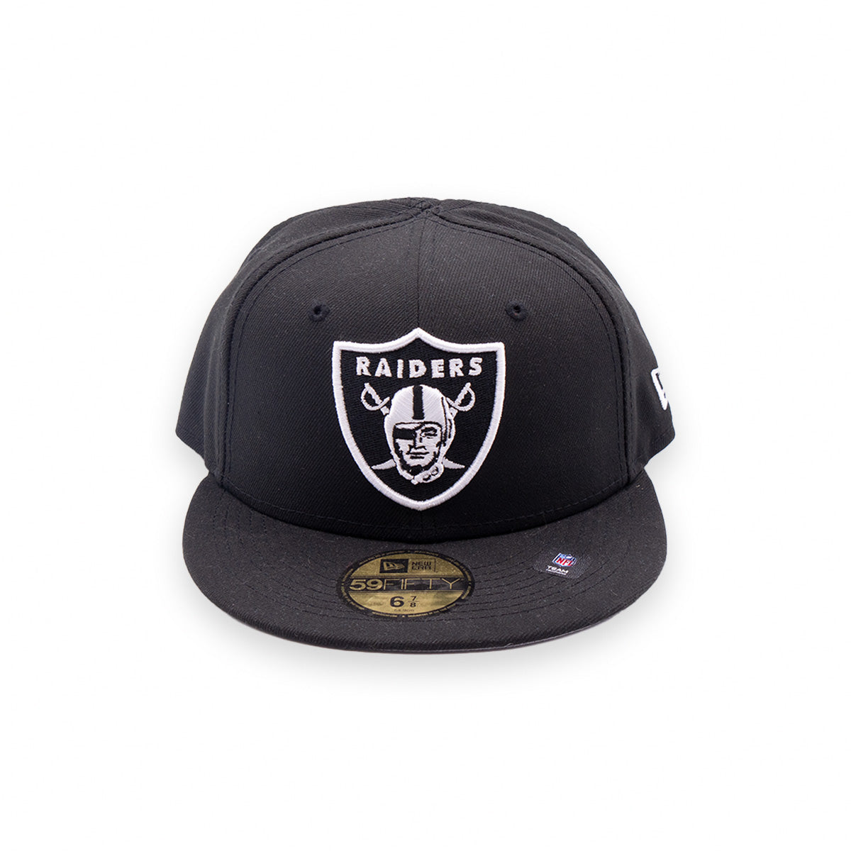 Black 59fifty Offset Fitted Hat 59Fifty NFL Las Vegas Raiders Fitted