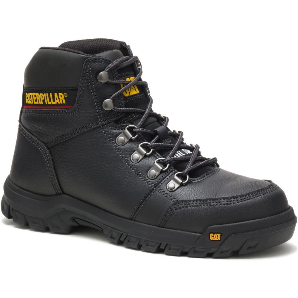 Men's Outline Steel Toe Work Boot-Black