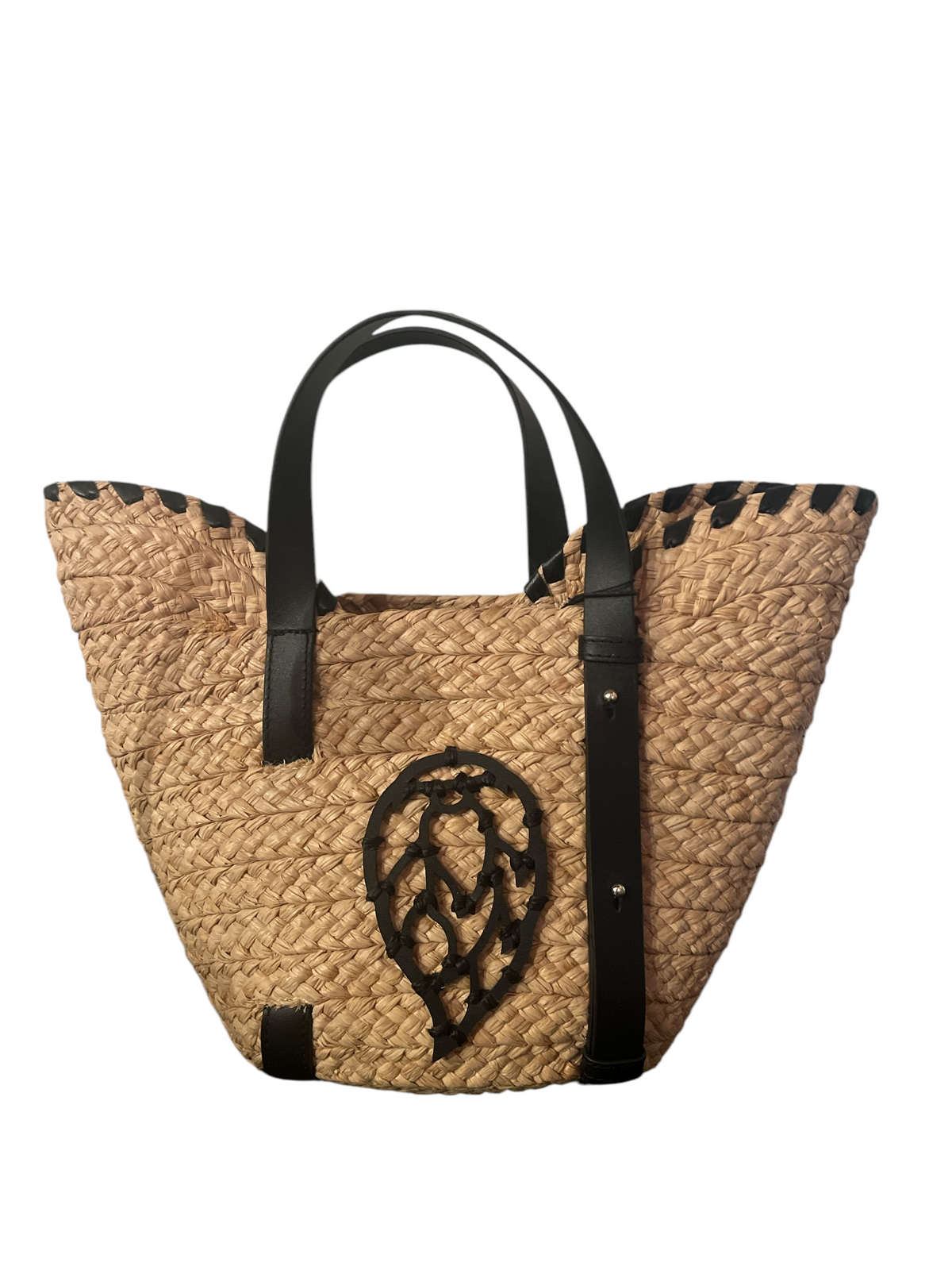 Helen Kaminski_Ines Whipstitch Basket_Natural/ Black