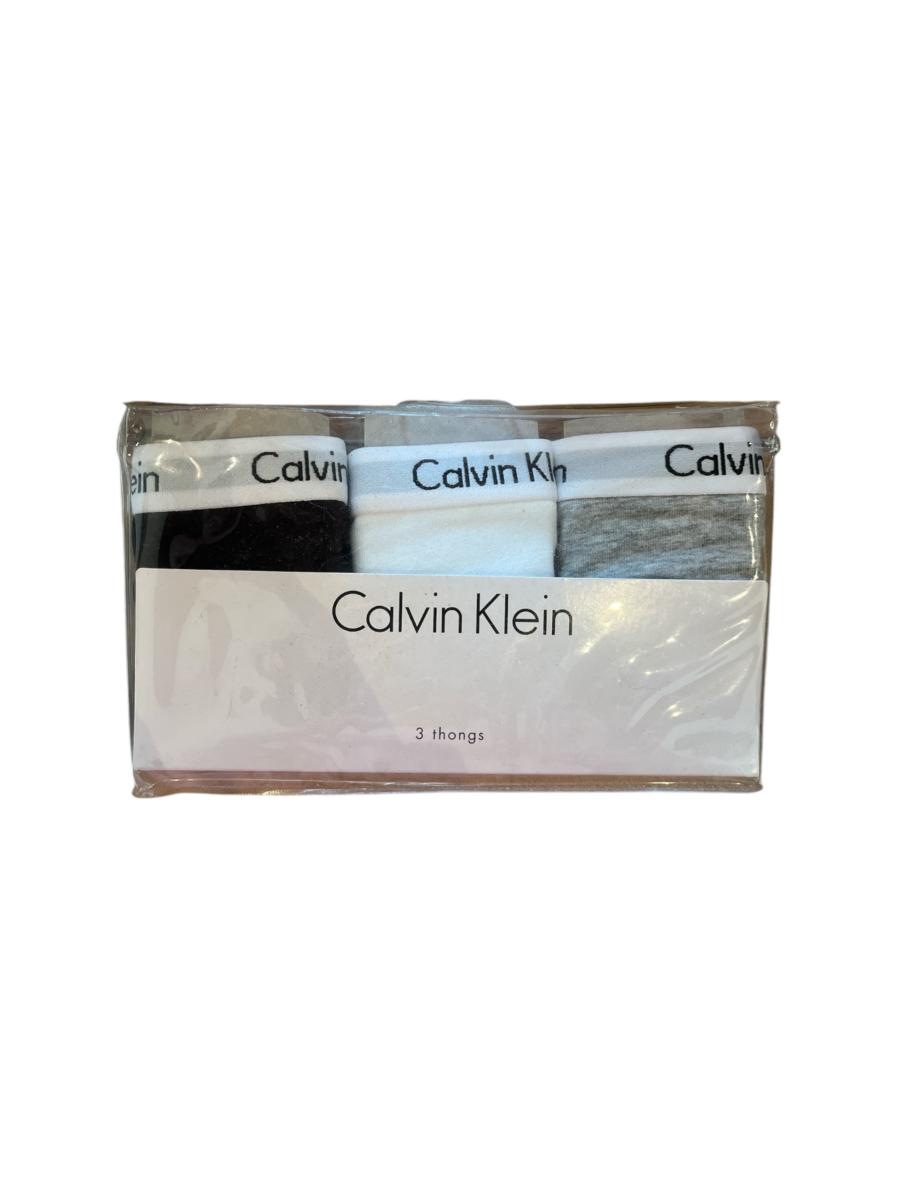 Calvin Klein Women's Carousel Logo Cotton Stretch Thongs