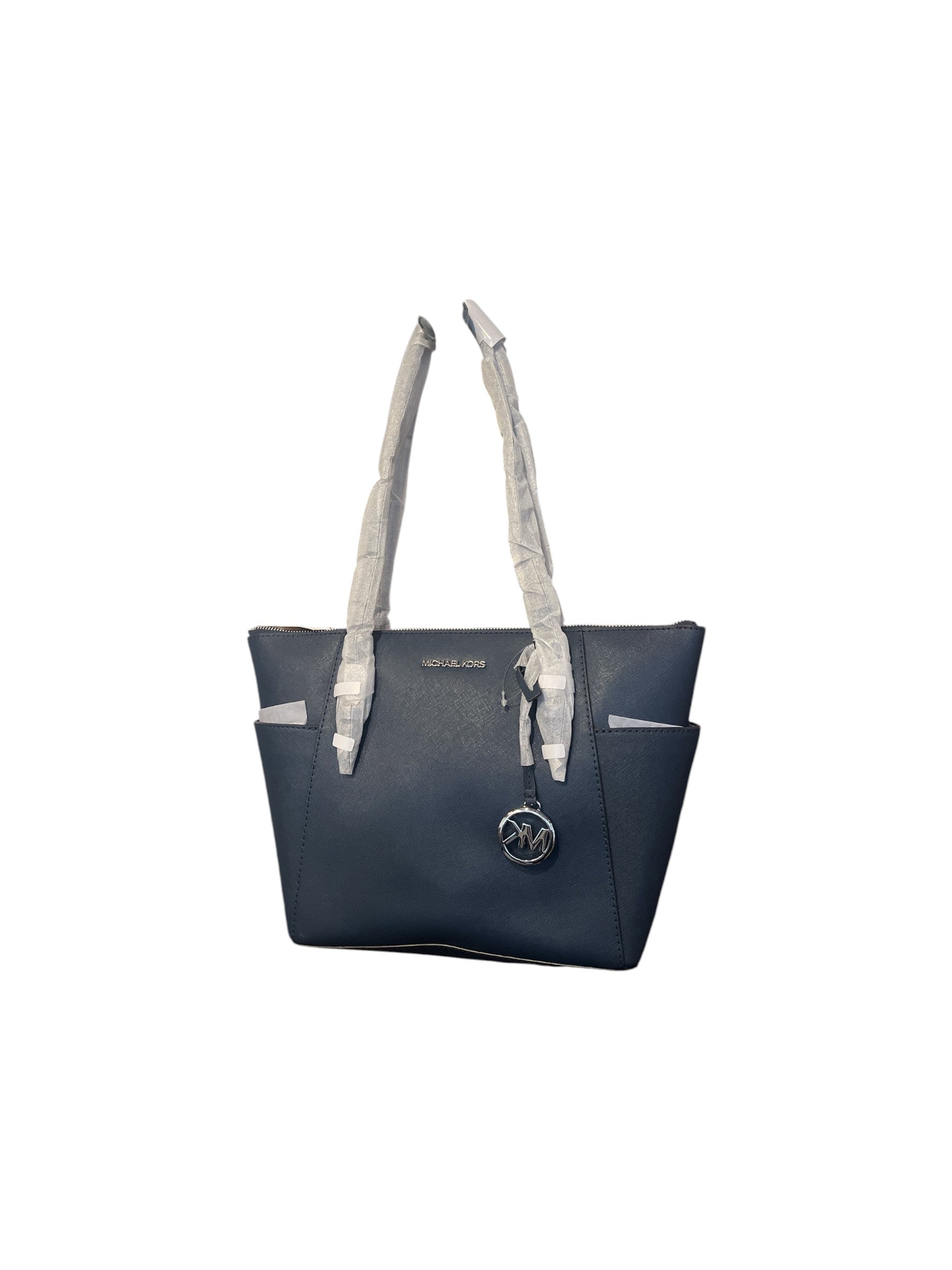 Michael Kors Charlotte Large Saffiano Leather Top-Zip Tote Bag