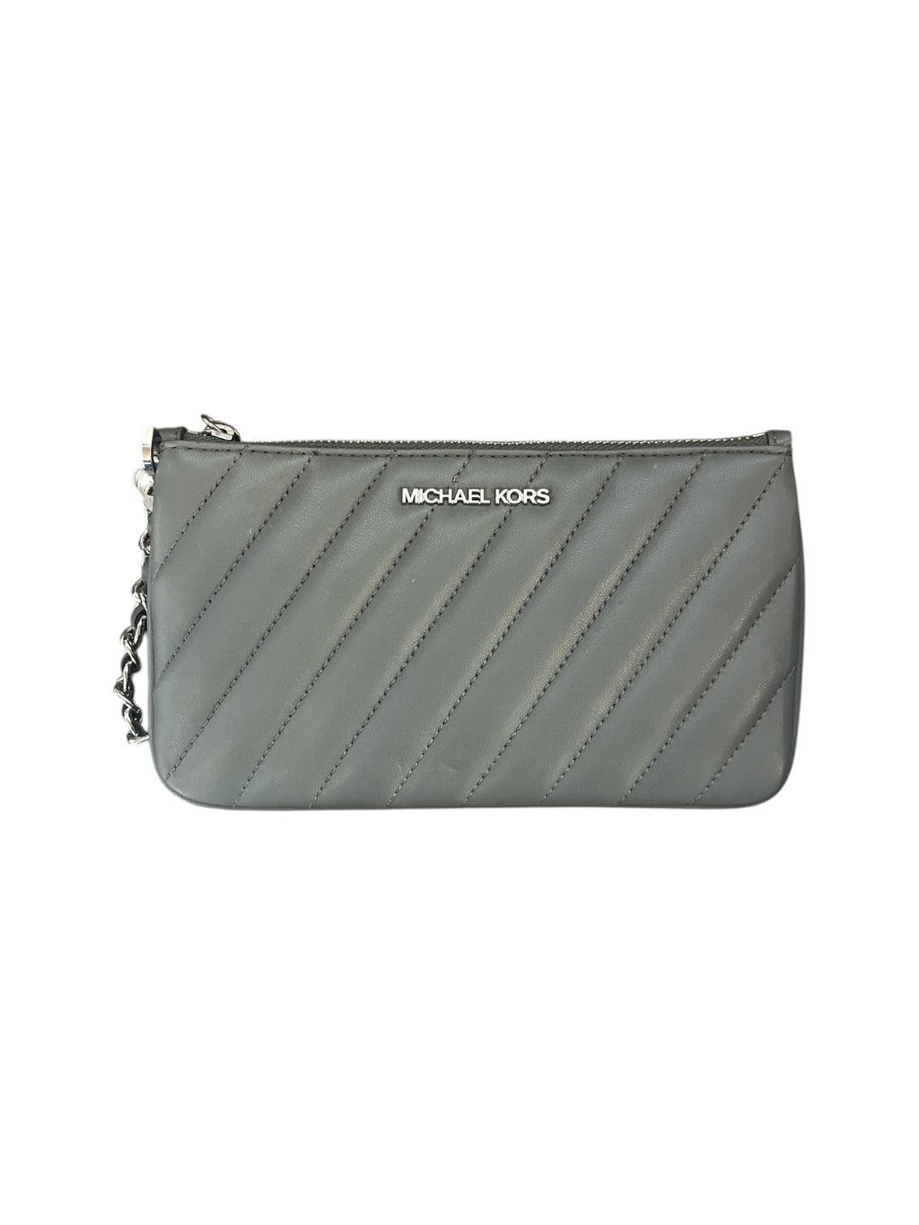 Michael Kors Quilted Medium Top Zip Chain Wallet