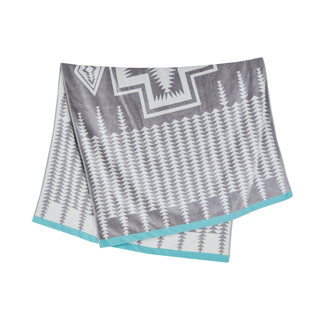 Oversized Jacquard Towel - Harding - Grey